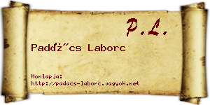 Padács Laborc névjegykártya